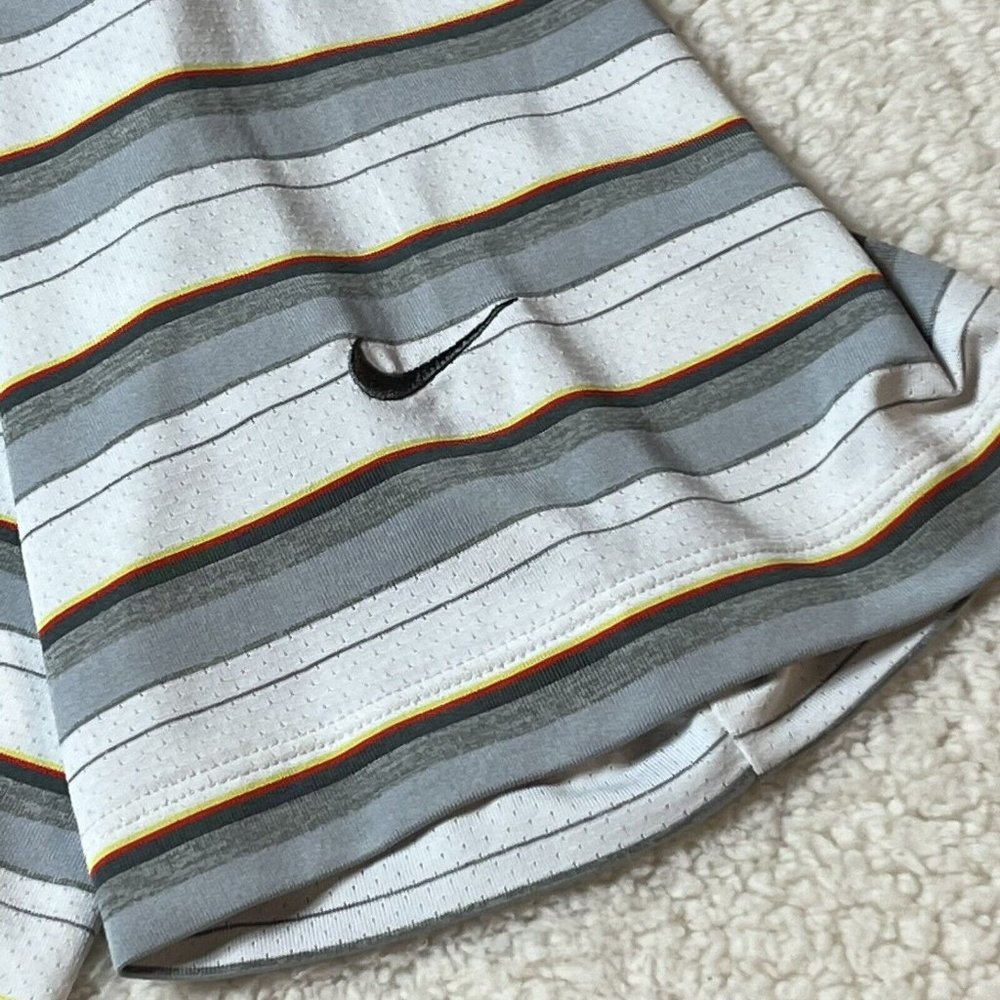 Nike Golf Polo Shirt Dri Fit Mens Large Striped Short Sleeve Adult Casual - Picture 3 of 6
